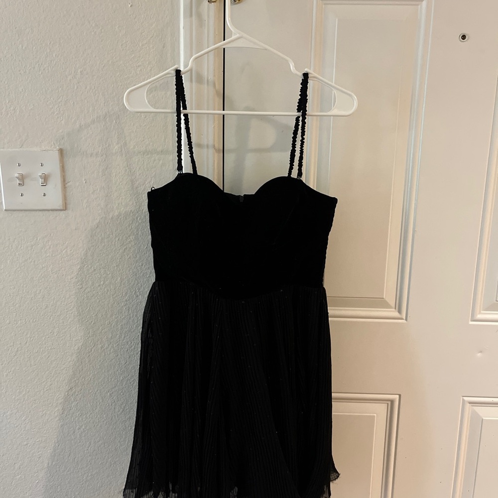 Zara Elegant Black Spaghetti Strap Dress